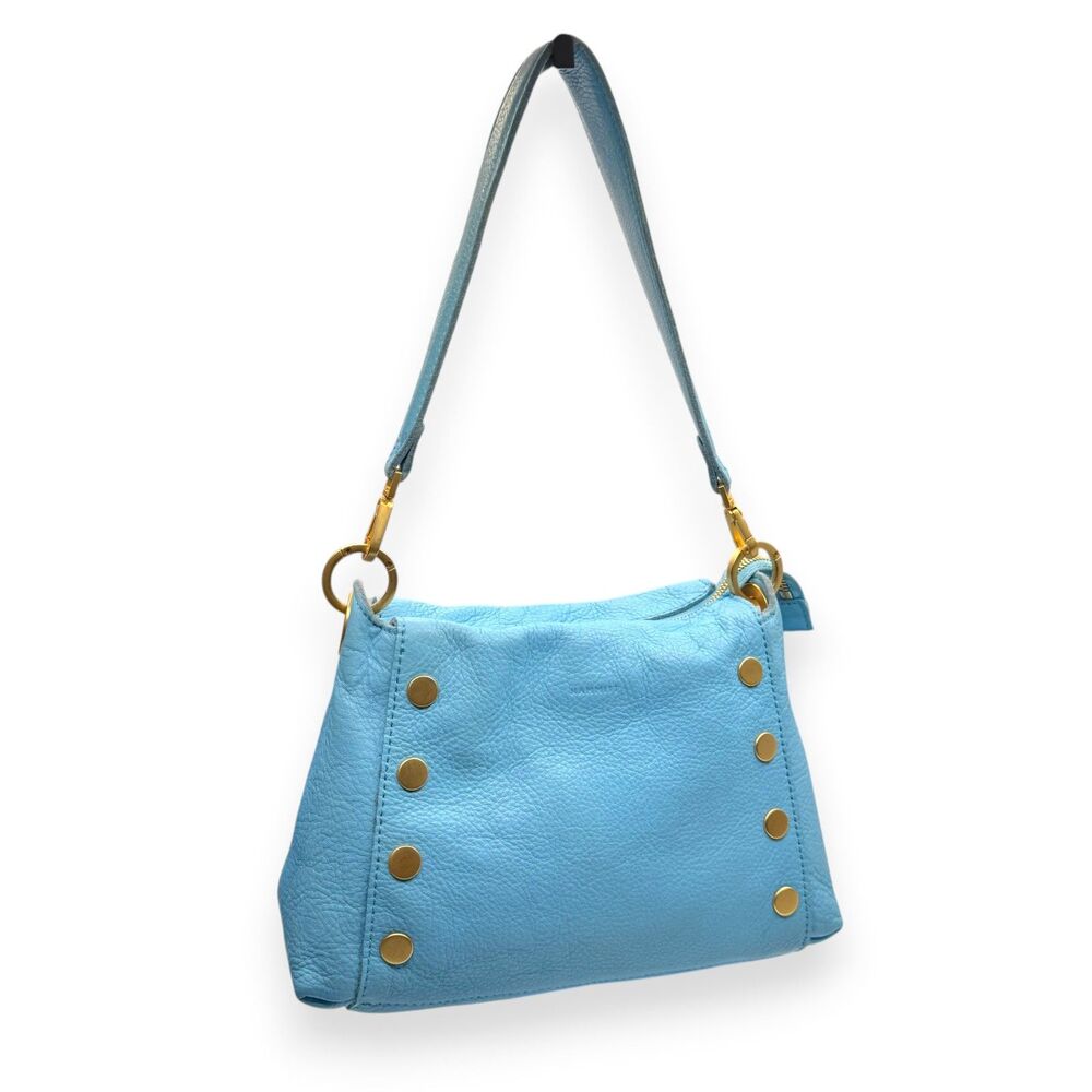 Hammitt Bryant Medium Sea Sprite Blue Leather Crossbody Shoulder Bag EUC - Picture 15 of 15
